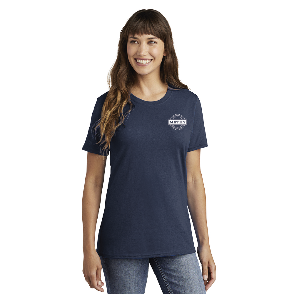 Mathy Ladies Tee – Multiple Colors (pink,lt bl, grn-JS67D-LC-B) (turq, card, navy-JS66D-LC-W)