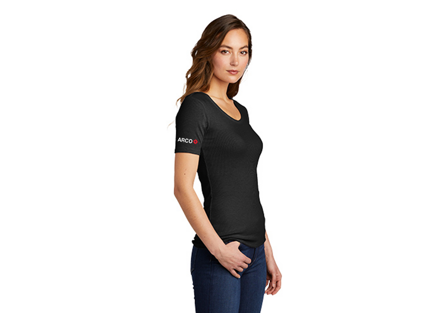 Marathon District® Women’s V.I.T.™ Rib Scoop Neck Tee