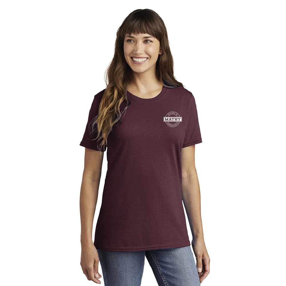 Mathy Ladies Tee – Multiple Colors (pink,lt bl, grn-JS67D-LC-B) (turq, card, navy-JS66D-LC-W)