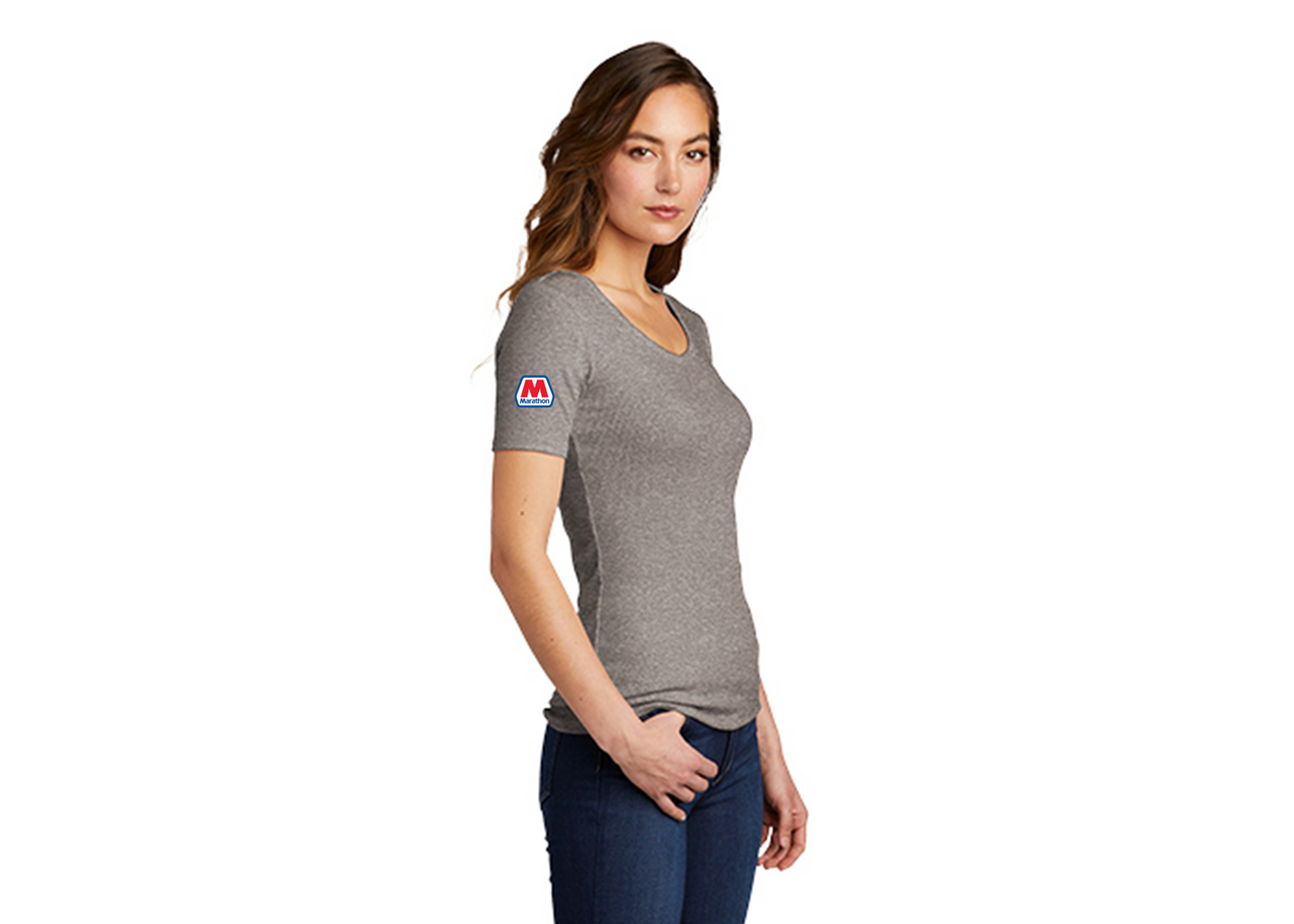 Marathon District® Women’s V.I.T.™ Rib Scoop Neck Tee