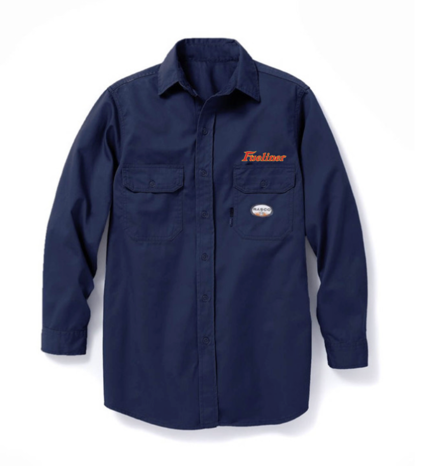Rasco Flame-Resistant Navy Uniform Shirt (FR1303NV) (FL01E-LC)