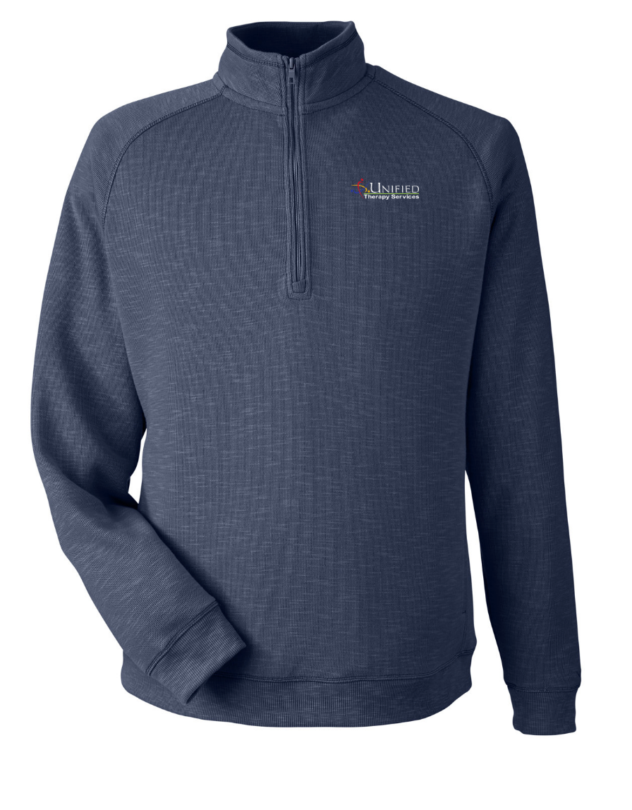 (EMB-2) Adult Sun Surfer Supreme Quarter-Zip (N17991) (dk garments HO13E-LC-W) (lt garments HO13E-LC-B)