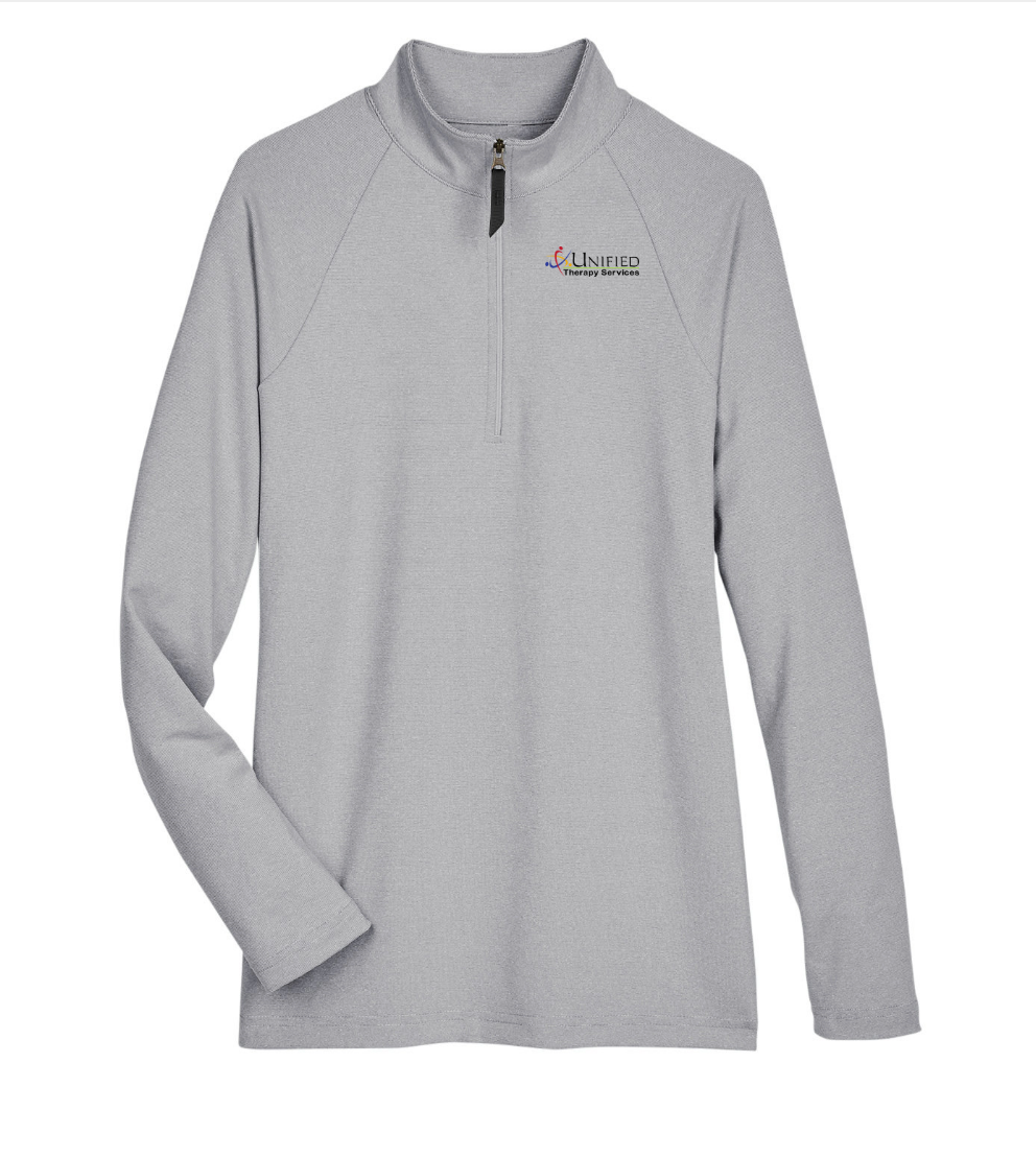 (EMB-2) Ladies Clubhouse Micro-Stripe Quarter-Zip (DG480W) (lt garments HO13E-LC-B)