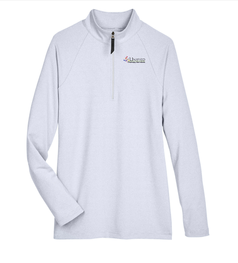 (EMB-2) Ladies Clubhouse Micro-Stripe Quarter-Zip (DG480W) (lt garments HO13E-LC-B)