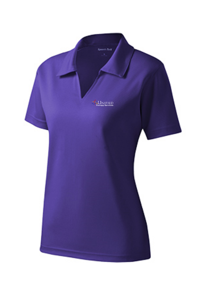 (EMB-2) Ladies Dri-Mesh V-Neck Polo (L469) (dk garments HO13E-LC-W) (lt garments HO13E-LC-B)