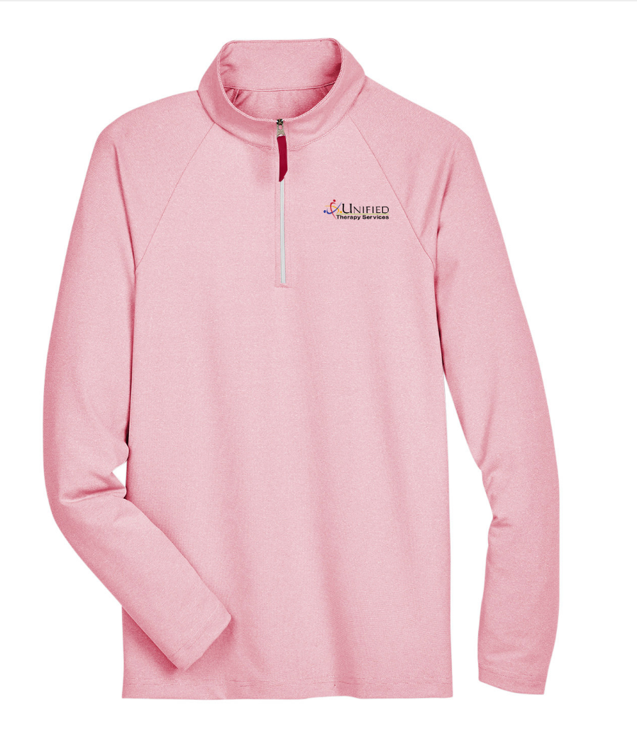 (EMB-2) Mens Clubhouse Micro-Stripe Quarter-Zip (DG480) (dk garments HO13E-LC-W)