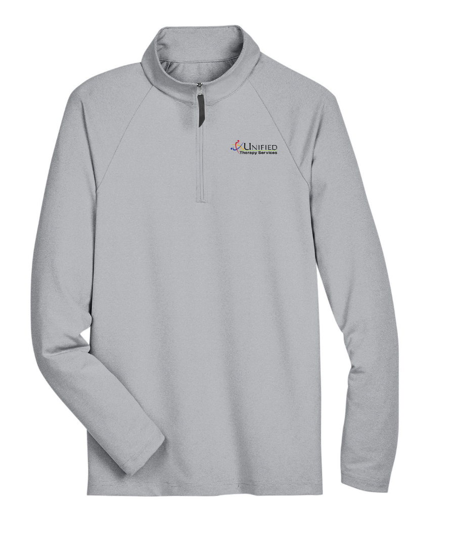 (EMB-2) Mens Clubhouse Micro-Stripe Quarter-Zip (DG480) (dk garments HO13E-LC-W)