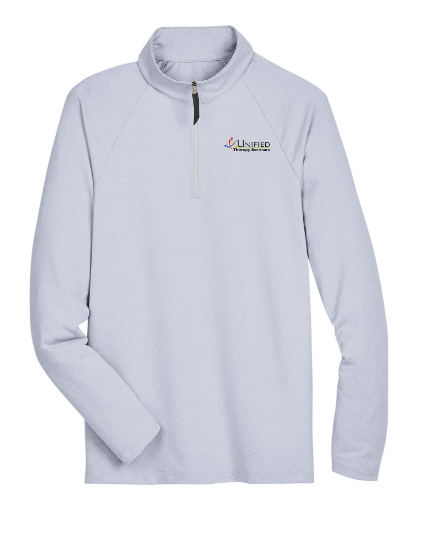 (EMB-2) Mens Clubhouse Micro-Stripe Quarter-Zip (DG480) (dk garments HO13E-LC-W)