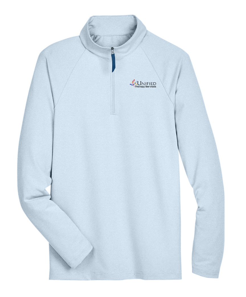 (EMB-2) Mens Clubhouse Micro-Stripe Quarter-Zip (DG480) (dk garments HO13E-LC-W)
