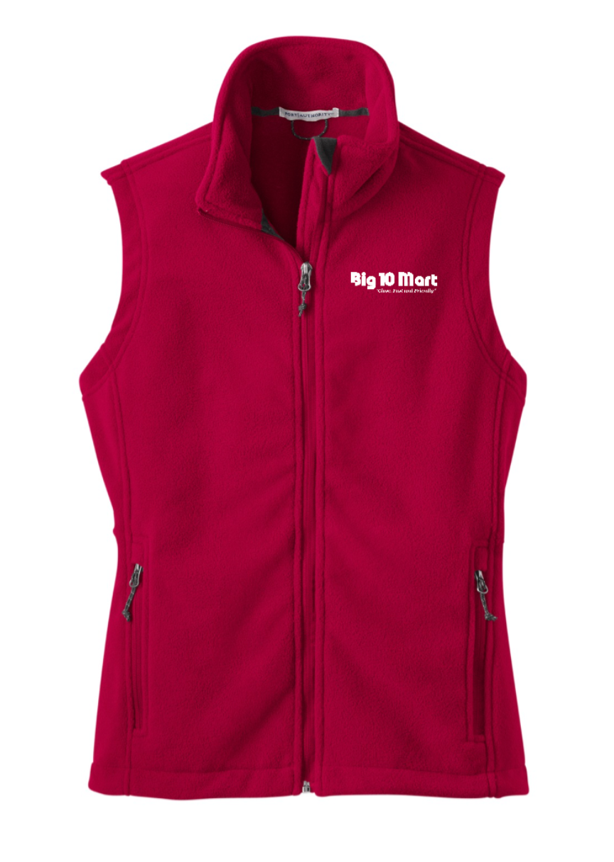 Molo Big 10 Mart Ladies Fleece Vest (L219) (HO04E-black) (HO80E-red)