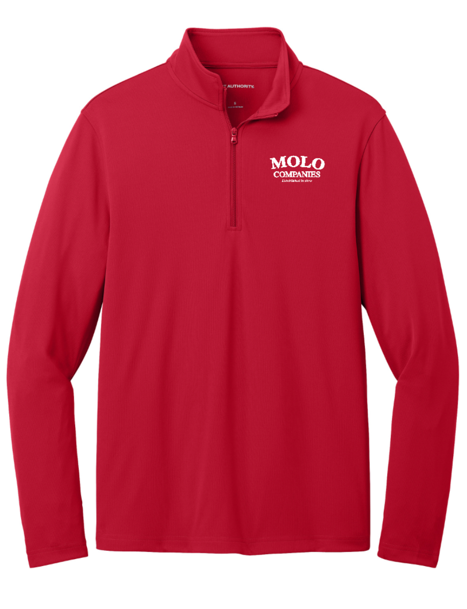 Molo Companies Men's UV Micro-Mesh 1/4-Zip (K112) (black garment MC01D) (red garment MC02D)