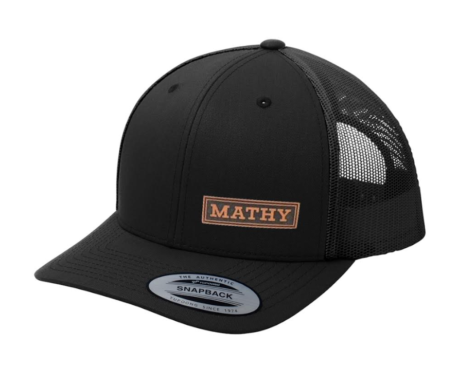 Mathy Leather Patch Hat (C812) (front- JS16LT-F-R) (left- JS17LT-LP-R)