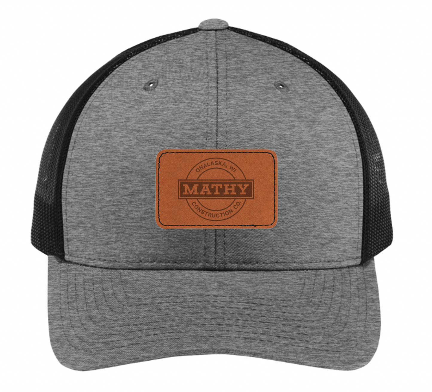 Mathy Leather Patch Hat (C812) (front- JS16LT-F-R) (left- JS17LT-LP-R)