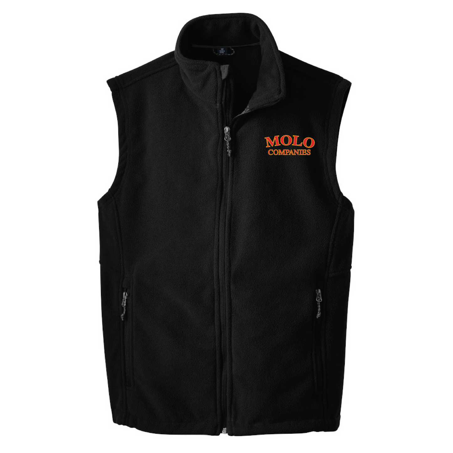 Molo Companies Men's Fleece Vest (F219) (blk garment MC01E) (red garment MC03E)