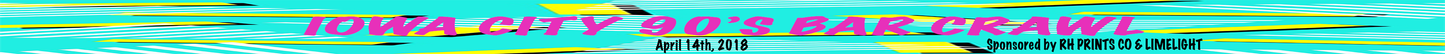 Copy of Iowa City 90's Bar crawl Wristband - 10 bands