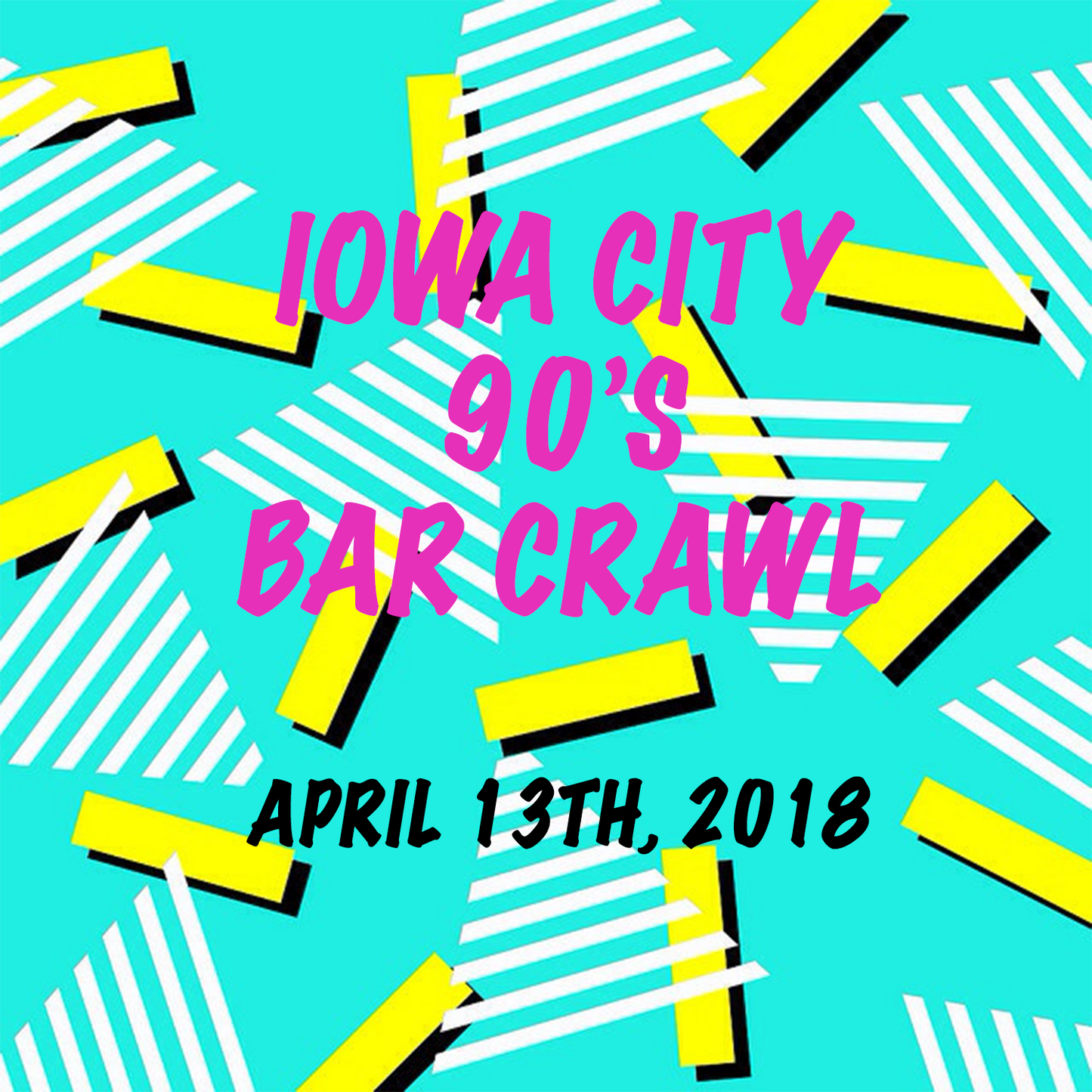 Copy of Iowa City 90's Bar crawl Wristband - 10 bands