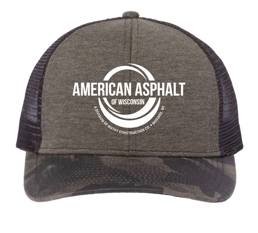 American Asphalt of Wisconsin Limited Edition Camo Trucker Cap