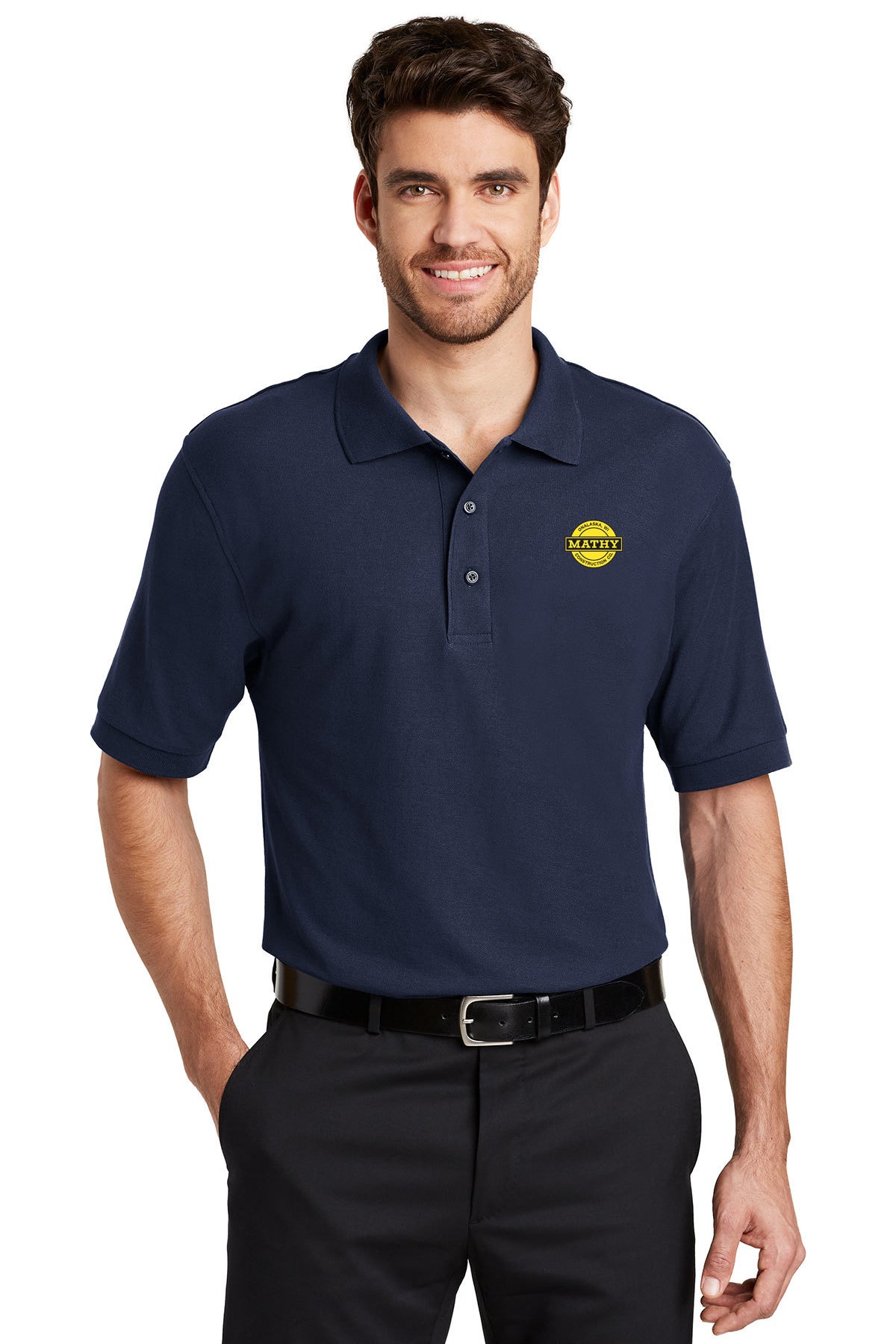 Mathy Construction Company Tall Silk Touch Polo (TLK500) (JS115E-LC-YB)
