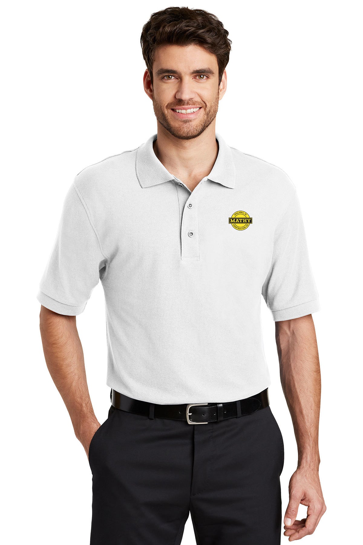 Mathy Construction Company Tall Silk Touch Polo (TLK500) (JS115E-LC-YB)