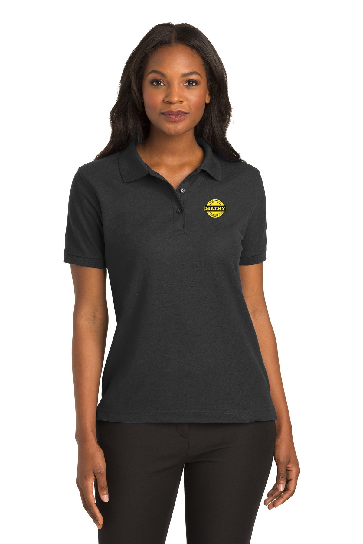 Mathy Construction Company Ladies Silk Touch Polo (L500) (JS115E-LC-YB)