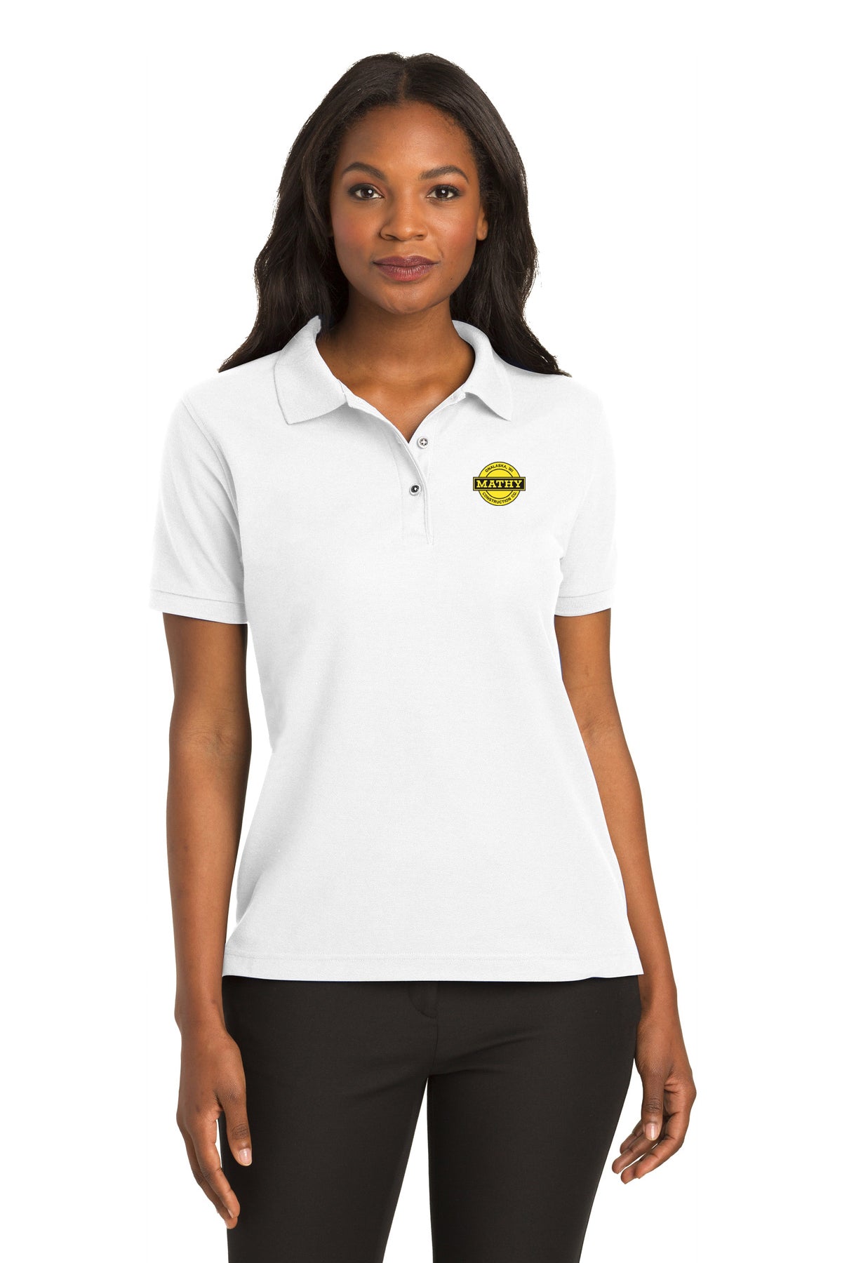 Mathy Construction Company Ladies Silk Touch Polo (L500) (JS115E-LC-YB)