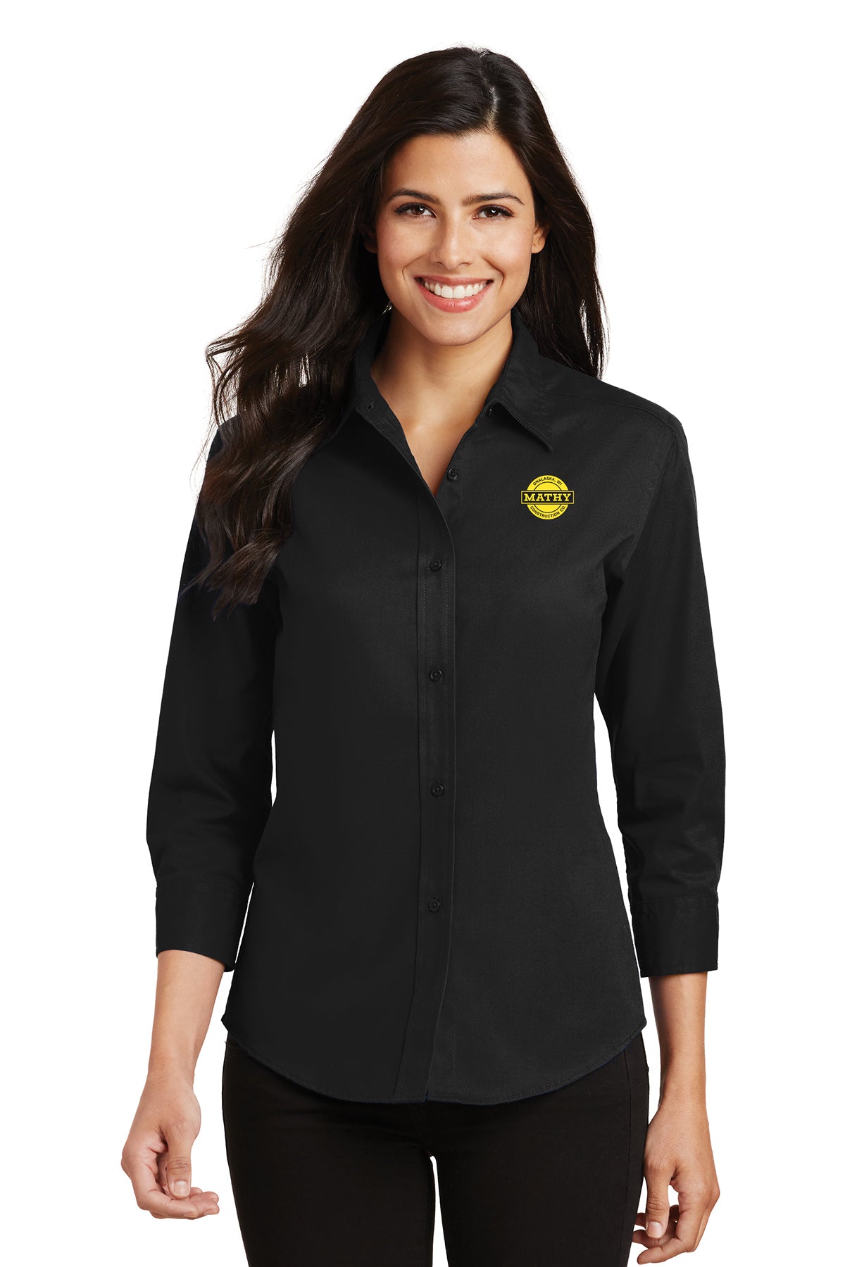 Mathy Construction Company Ladies Button Up Shirt (L612) (JS115E-LC-YB)