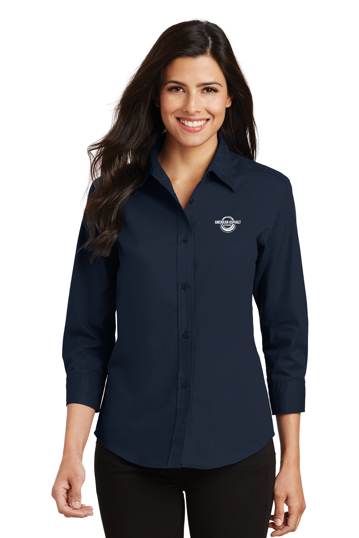 American Asphalt of Wisconsin Ladies Button Up Shirt