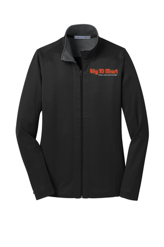 Molo Big 10 Mart Ladies Textured Poly Full Zipper Jacket (L805) (HO04E-black)