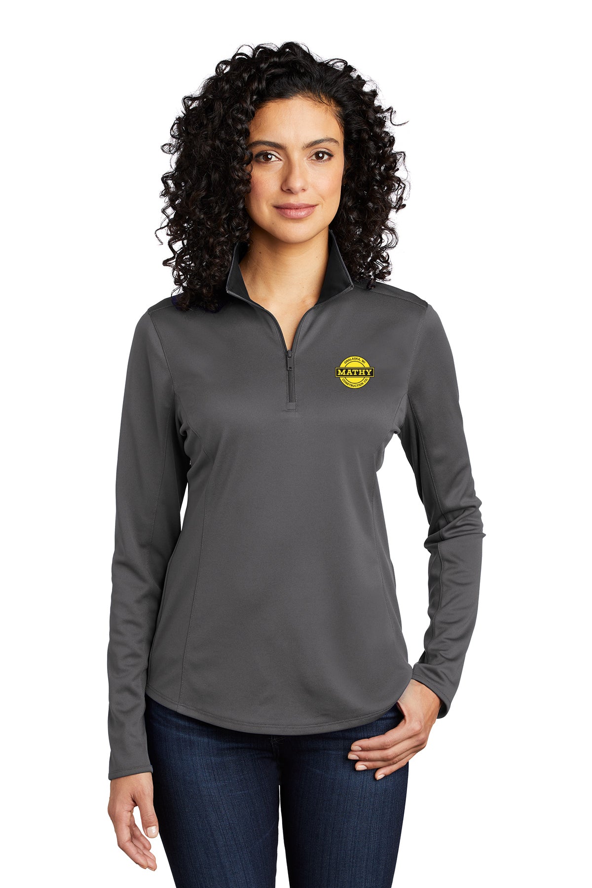 Mathy Construction Company Ladies 1/4 Zip Pullover (LK584) (JS115E-LC-YB)