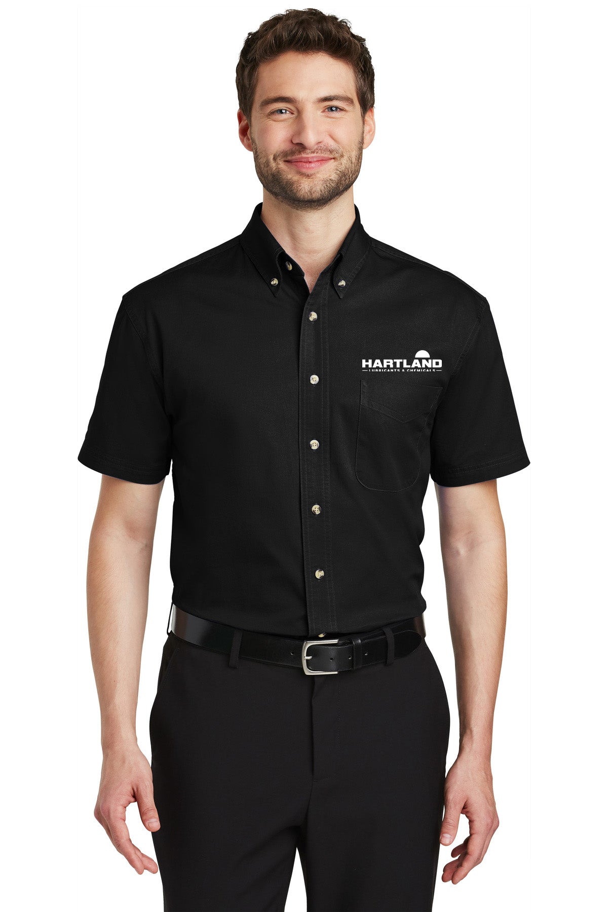 Hartland Lubricants Short Sleeve Button Up