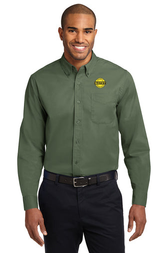 Mathy Construction Company Tall Button Up Shirt (TLS608) (JS115E-LC-YB)