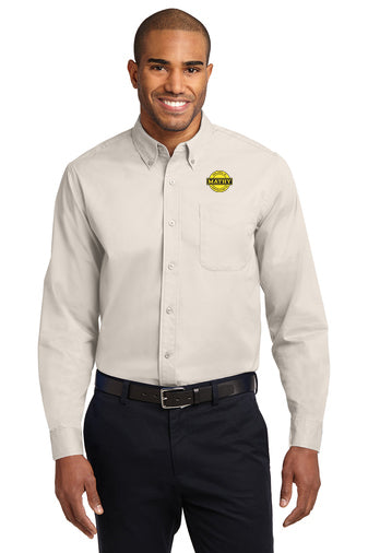 Mathy Construction Company Tall Button Up Shirt (TLS608) (JS115E-LC-YB)
