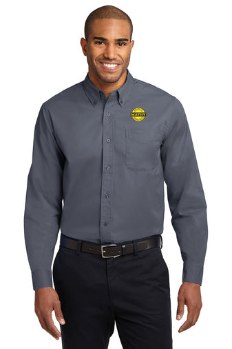 Mathy Construction Company Tall Button Up Shirt (TLS608) (JS115E-LC-YB)