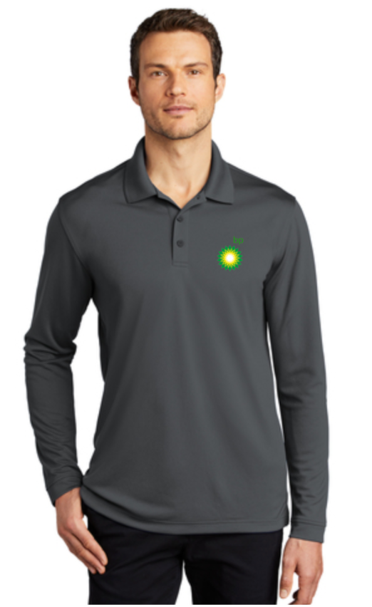 BP Dealer Dry Zone Long Sleeve Polo (K110LS) (HO03E-LC-GGYW)