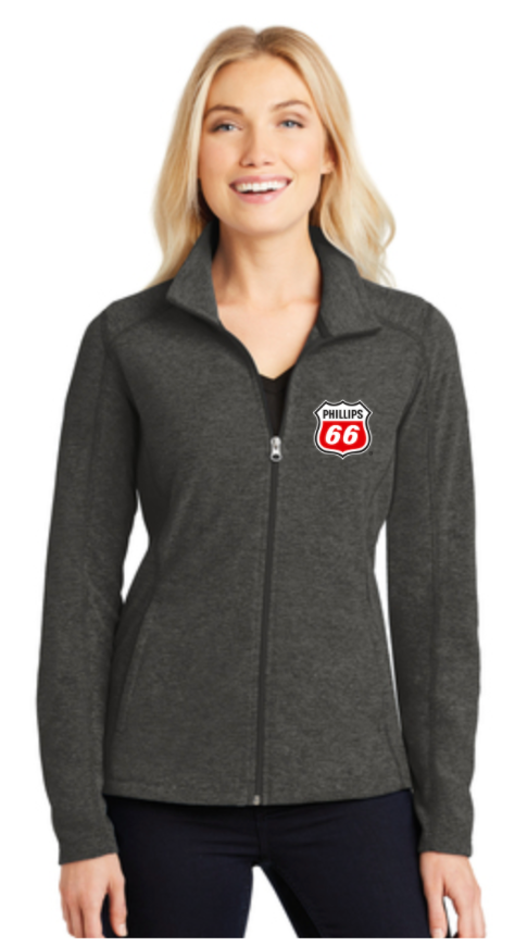 Phillips Dealer Ladies Heather Microfleece Full-Zip Jacket