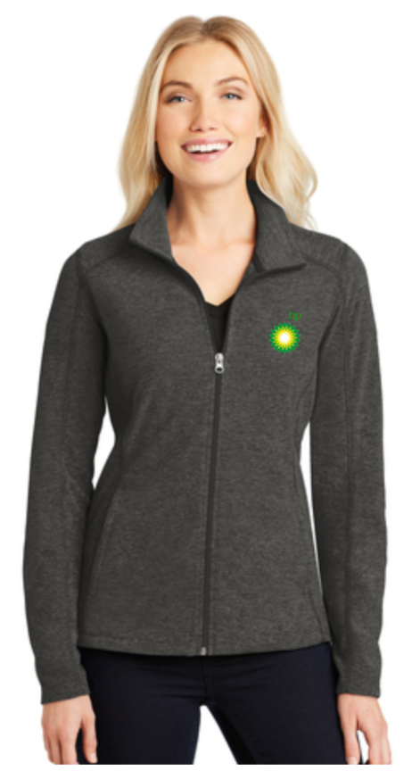 BP Dealer Ladies Heather Microfleece Full-Zip Jacket (L235) (HO03E-LC-GGYW)