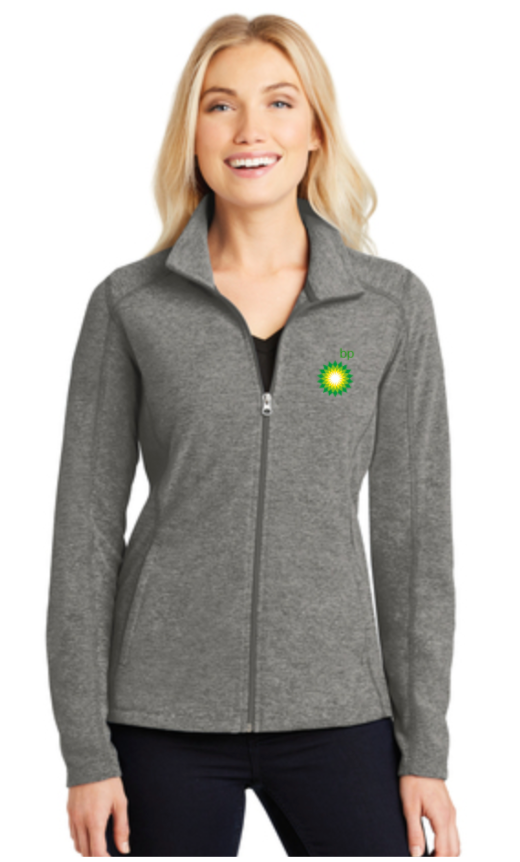 BP Dealer Ladies Heather Microfleece Full-Zip Jacket (L235) (HO03E-LC-GGYW)