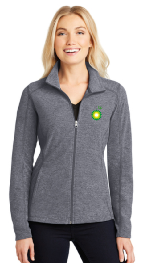 BP Dealer Ladies Heather Microfleece Full-Zip Jacket (L235) (HO03E-LC-GGYW)