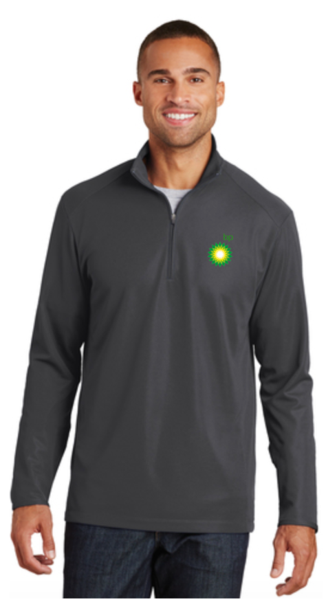 BP Dealer Pinpoint Mesh Quarter Zip (K806) (HO03E-LC-GGYW)
