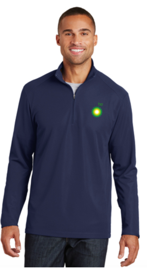 BP Dealer Pinpoint Mesh Quarter Zip (K806) (HO03E-LC-GGYW)
