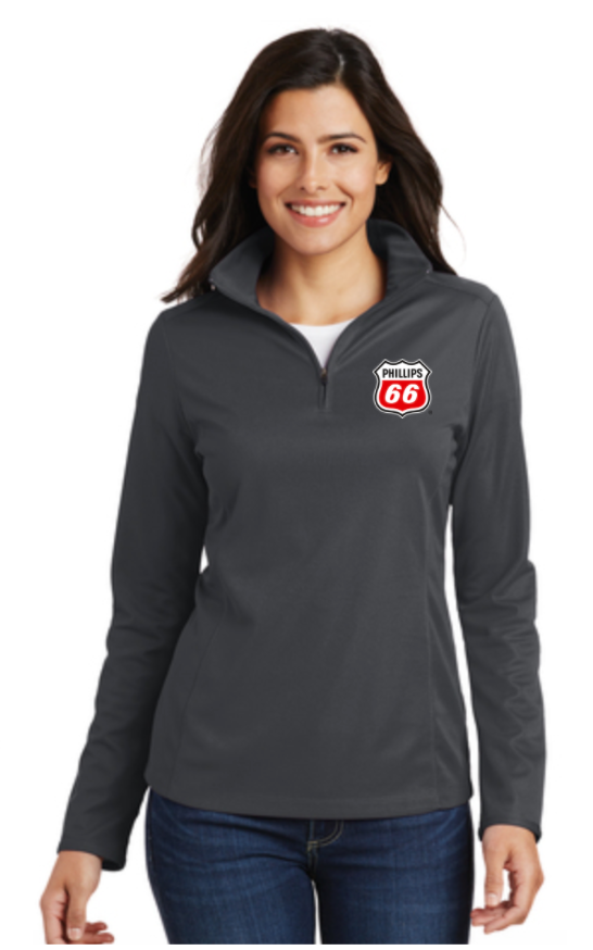 Phillips Dealer Ladies Pinpoint Mesh Quarter Zip