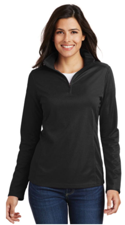 Dealer Ladies Pinpoint Mesh Quarter Zip