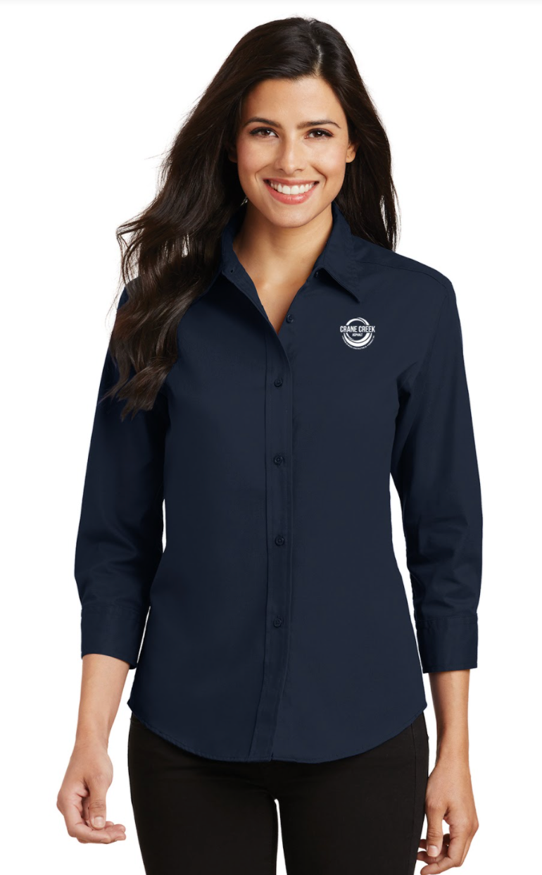 Crane Creek Asphalt Ladies Button Up Shirt