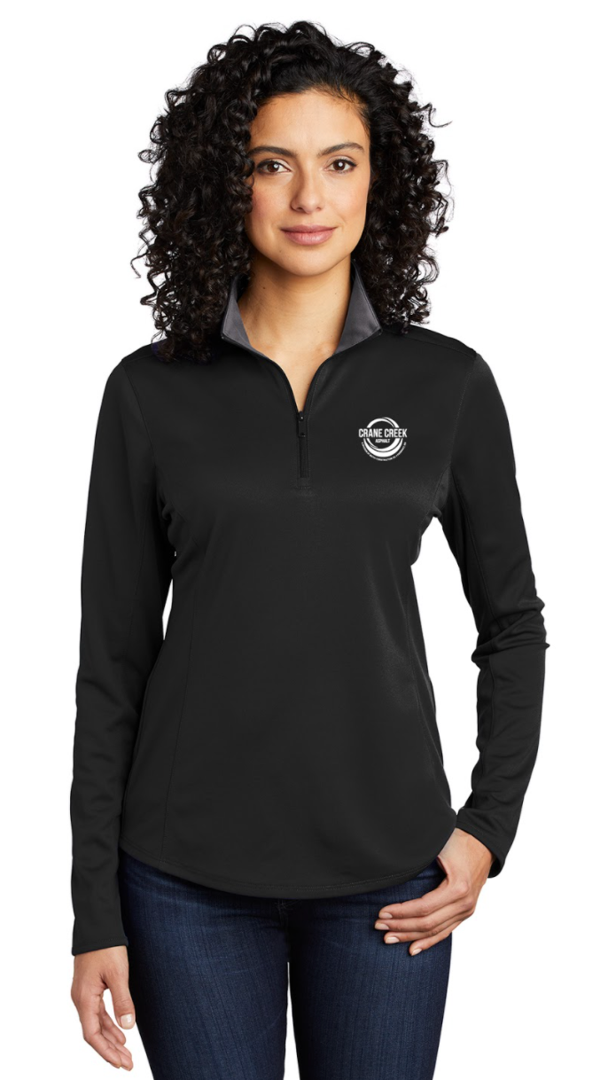 Crane Creek Asphalt Ladies 1/4 Zip Pullover