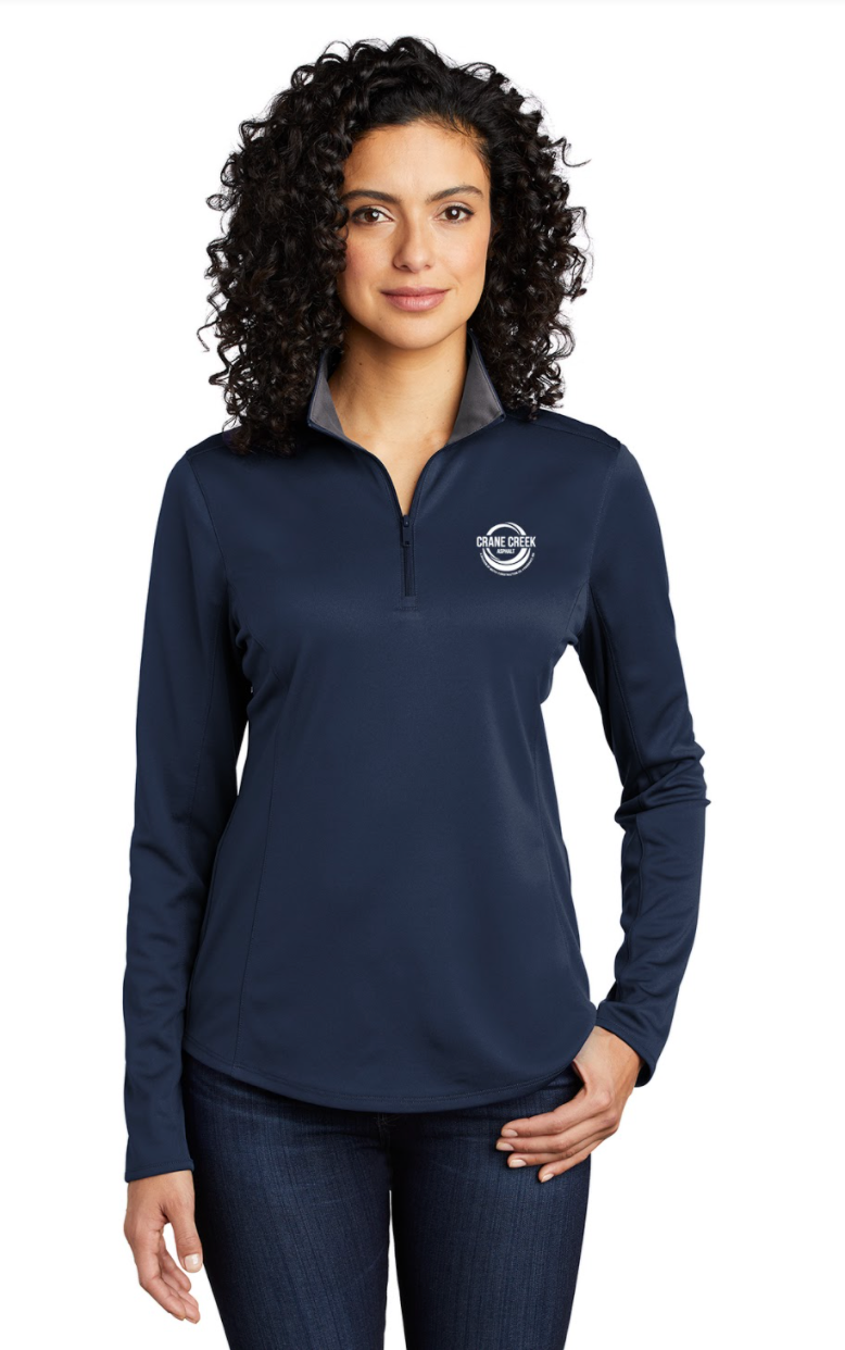 Crane Creek Asphalt Ladies 1/4 Zip Pullover