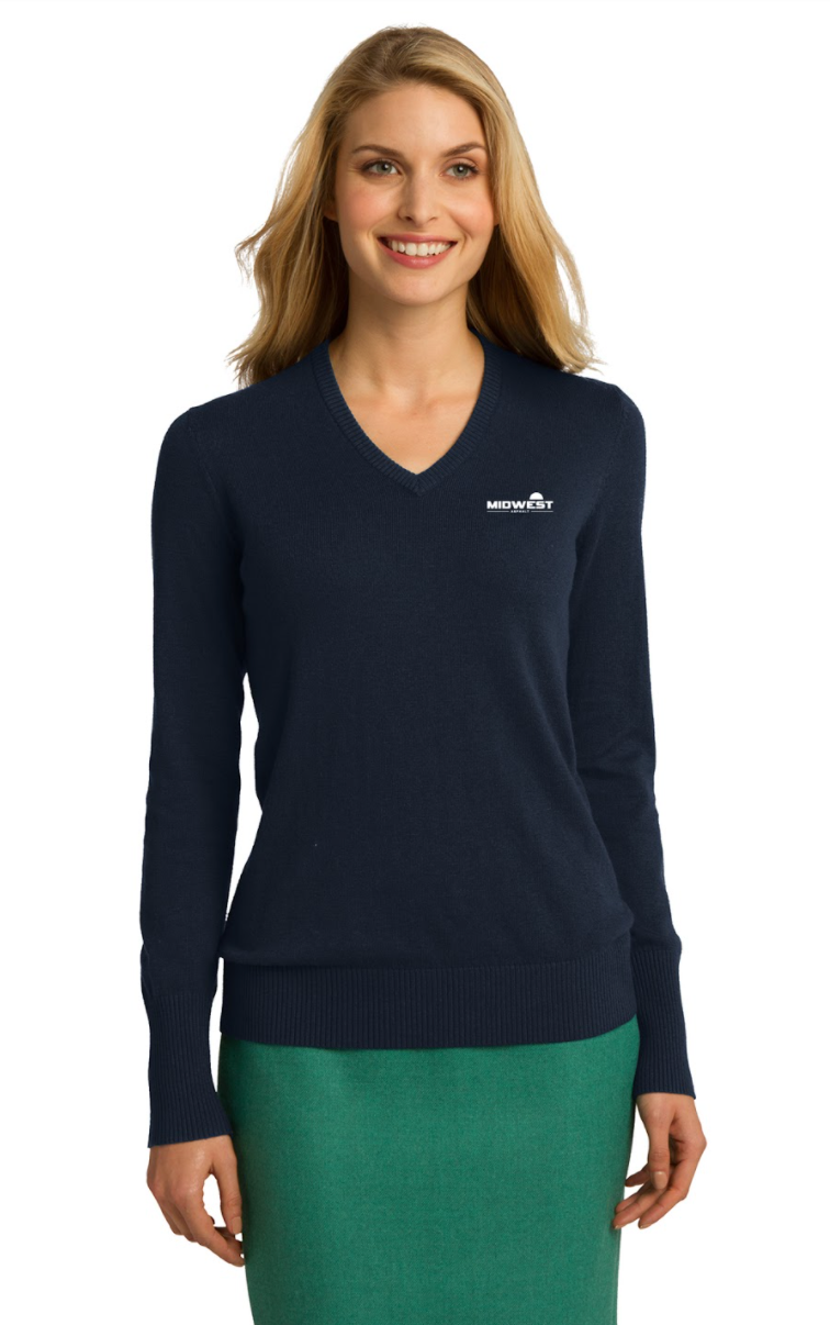 Midwest Asphalt Ladies V-Neck Sweater