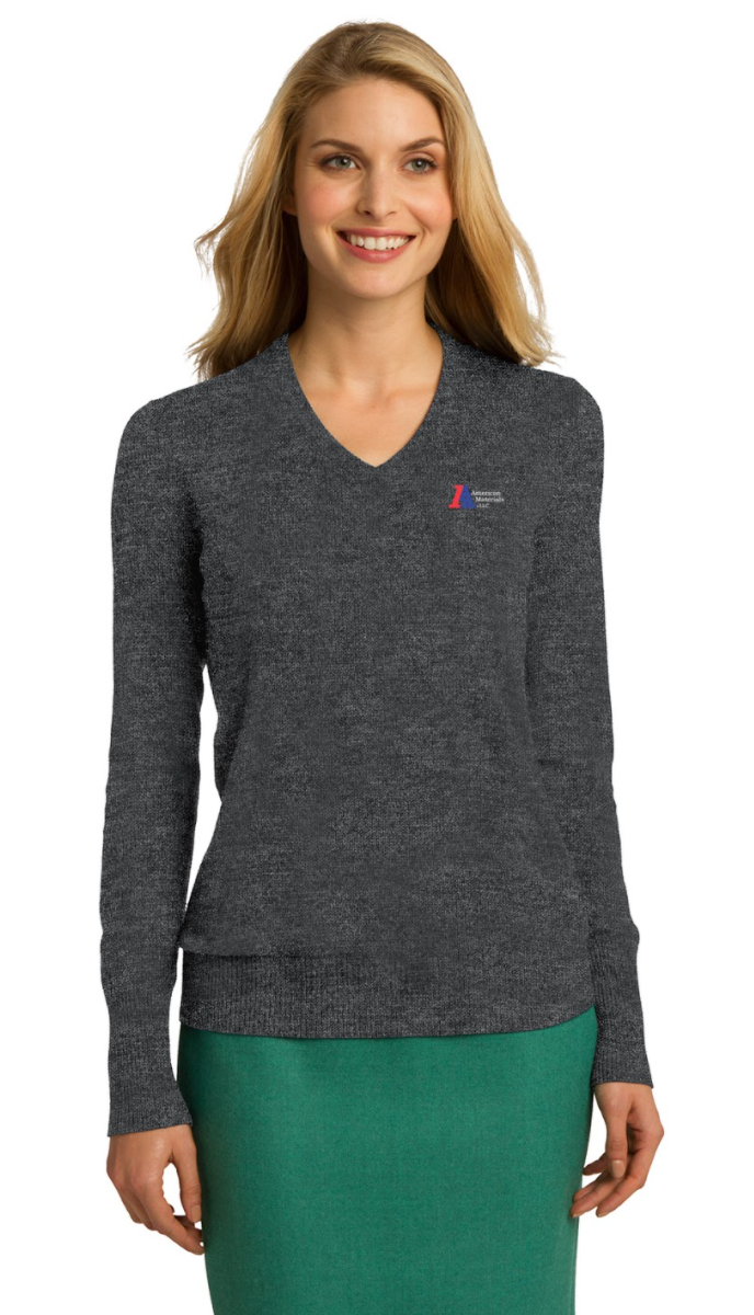 American Materials Ladies V-Neck Sweater