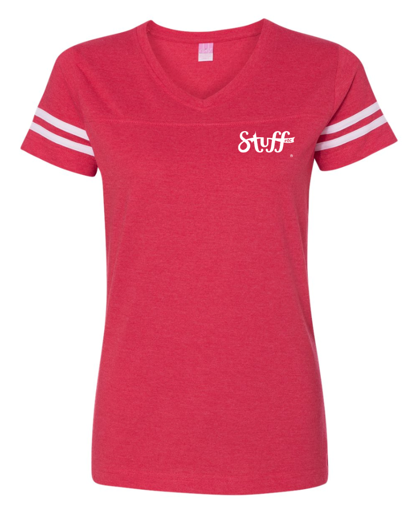 Stuff Football V-Neck (3537) (HO04D HO05D)