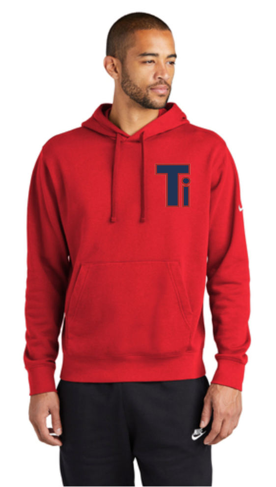 Team Iowa Nike Club Fleece Sleeve Swoosh Hoodie