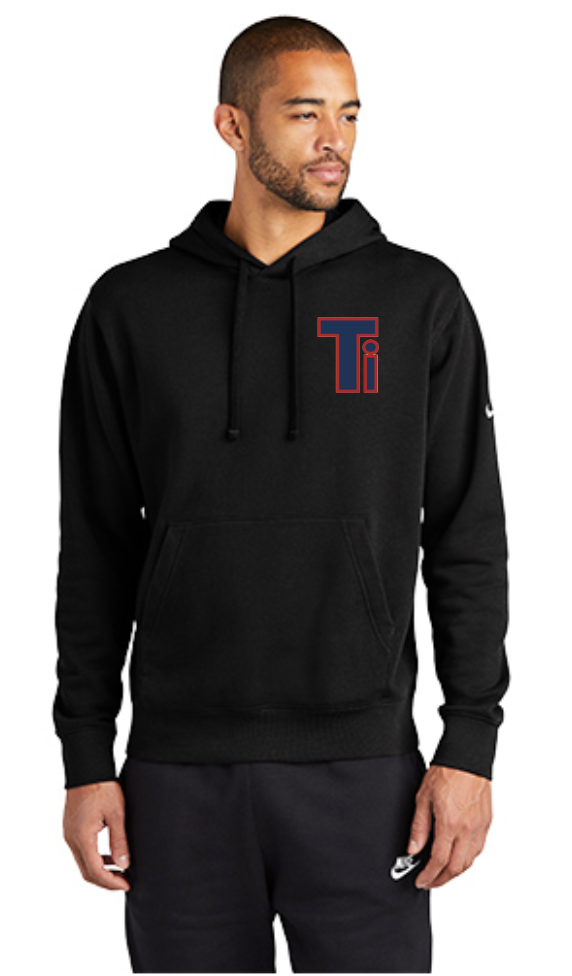 Team Iowa Nike Club Fleece Sleeve Swoosh Hoodie